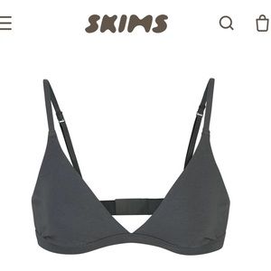 SKIMS Jersey triangle bralette, deep sea, Size Small NWT
